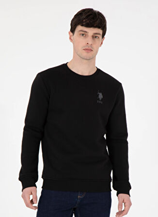 U.S. Polo Assn. Klasik Yaka Siyah Erkek Sweatshırt G081SZ082.000.1963478