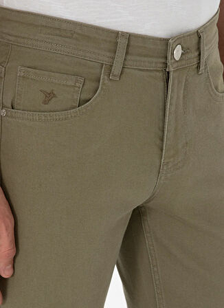 Cacharel Normal Bel Normal Paça Slim Fit Yeşil Erkek Denim Pantolon RAIDS