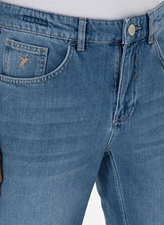 Cacharel Normal Bel Normal Paça Relaxed Mavi Erkek Denim Pantolon NAREX REX