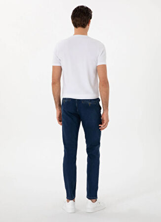 Cacharel Normal Bel Normal Paça Slim Fit Lacivert Erkek Denim Pantolon BOUDE