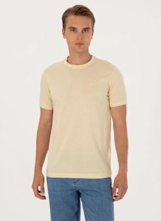 U.S. Polo Assn. Bisiklet Yaka Yeşil Erkek T-Shirt EXC-MELENAS