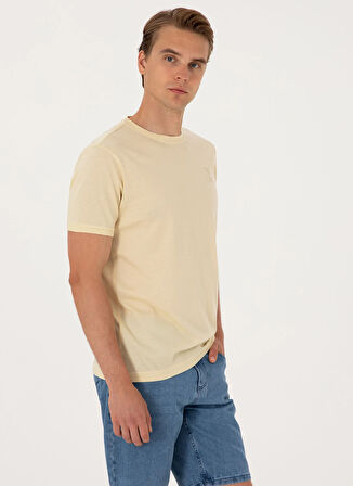 U.S. Polo Assn. Bisiklet Yaka Yeşil Erkek T-Shirt EXC-MELENAS