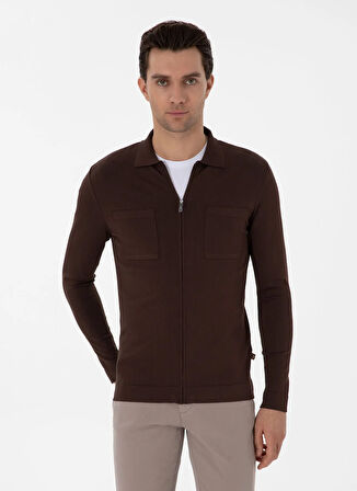 Cacharel Hırka, XL, Kahve