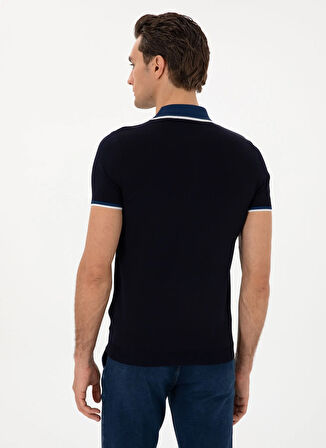 Cacharel Polo Yaka Slim Fit Lacivert Erkek Kazak TACY