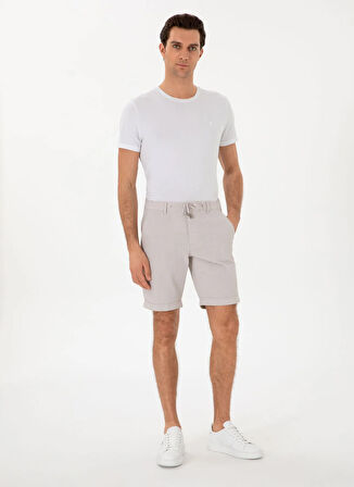 Cacharel Normal Bel Regular Fit Bej Erkek Bermuda Şort PAUL-B