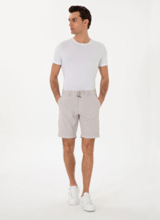 Cacharel Normal Bel Regular Fit Bej Erkek Bermuda Şort PAUL-B