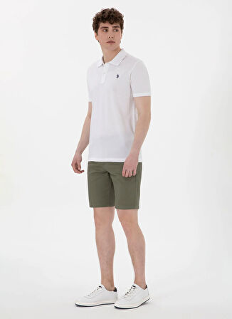 U.S. Polo Assn. Beyaz Erkek Polo T-Shirt PAST