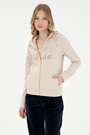 U.S. Polo Assn. Kadın Kapüşonlu Fermuarlı Sweatshirt 2080739