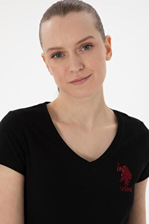 U.S. Polo Assn. Kadın V Yaka Basic T-shirt 2080797