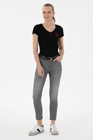 U.S. Polo Assn. Kadın V Yaka Basic T-shirt 2080797