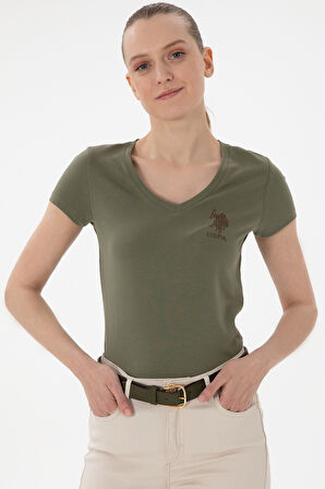 U.S. Polo Assn. Kadın V Yaka Basic T-shirt 2080797