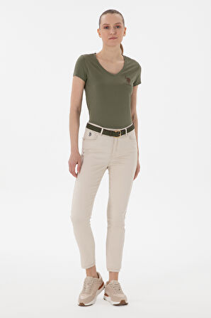 U.S. Polo Assn. Kadın V Yaka Basic T-shirt 2080797