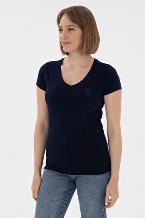 U.S. Polo Assn. Kadın V Yaka Basic T-shirt 2080797