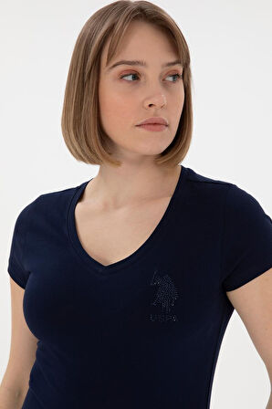 U.S. Polo Assn. Kadın V Yaka Basic T-shirt 2080797