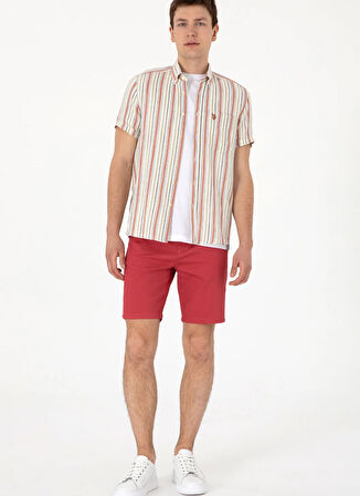 U.S. Polo Assn. Regular Fit Gömlek Yaka Kırmızı Erkek Gömlek GALYA