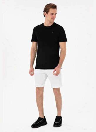 U.S. Polo Assn. Bisiklet Yaka Siyah Erkek T-Shirt TS01