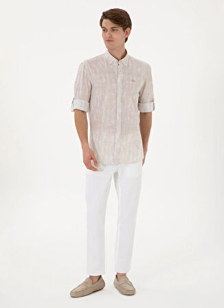 U.S. Polo Assn. Normal Bel Normal Paça Beyaz Erkek Chino Pantolon MICHES