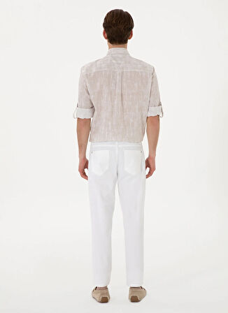 U.S. Polo Assn. Normal Bel Normal Paça Beyaz Erkek Chino Pantolon MICHES