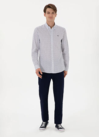 U.S. Polo Assn. Normal Bel Normal Paça Lacivert Erkek Chino Pantolon MICHES