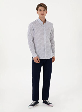 U.S. Polo Assn. Normal Bel Normal Paça Lacivert Erkek Chino Pantolon MICHES