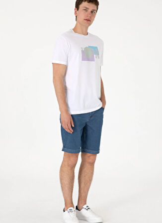 Mavi Erkek Normal Bel Regular Fit Denim Şort LINES