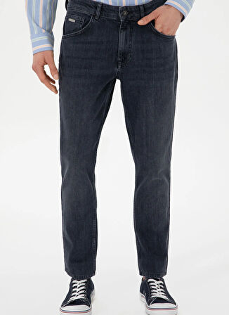 U.S. Polo Assn. Normal Bel Normal Paça Slim Fit Mavi Erkek Denim Pantolon SARO