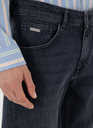 U.S. Polo Assn. Normal Bel Normal Paça Slim Fit Mavi Erkek Denim Pantolon SARO
