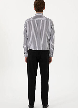 U.S. Polo Assn. Normal Bel Normal Paça Slim Fit Siyah Erkek Denim Pantolon DIAGON