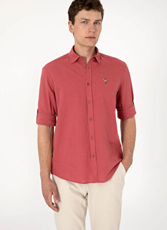 U.S. Polo Assn. Comfort Fit Gömlek Yaka Kırmızı Erkek Gömlek ENZO