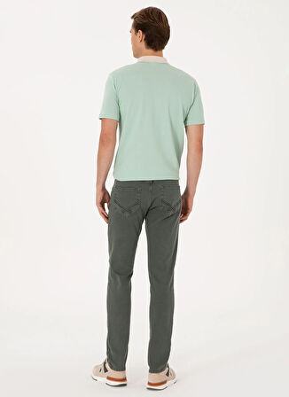 U.S. Polo Assn. Normal Bel Normal Paça Slim Fit Yeşil Erkek Denim Pantolon LORT