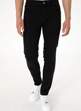 U.S. Polo Assn. Normal Bel Normal Paça Slim Fit Siyah Erkek Denim Pantolon ARGOLIS