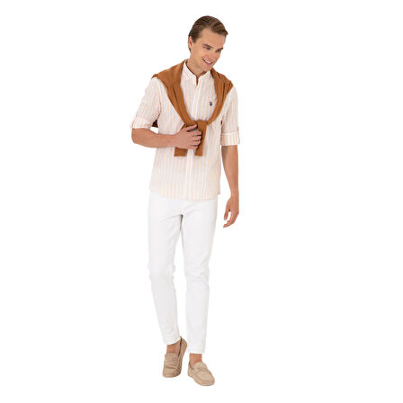 Erkek Sarı Uzun Kollu Gömlek 