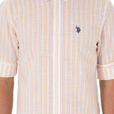 Erkek Sarı Uzun Kollu Gömlek 