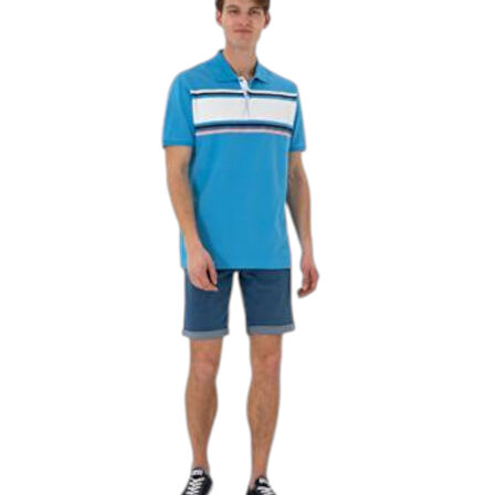 Erkek Regular Fit Polo Yaka Turkuaz T-shirt