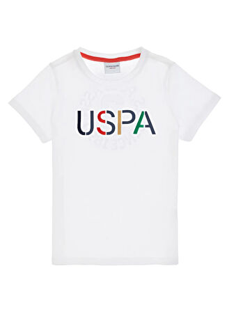 U.S. Polo Assn. Baskılı Beyaz Erkek Çocuk T-Shirt GEORGY