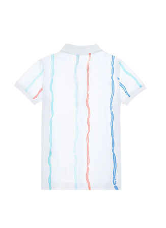 U.S. Polo Assn. Çizgili Beyaz Erkek Çocuk T-Shirt DERON