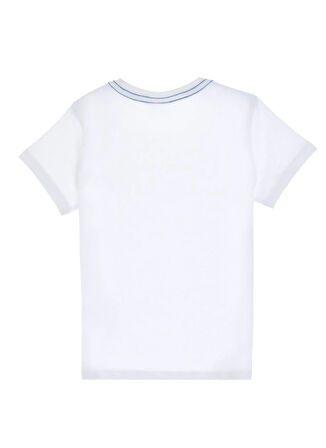 U.S. Polo Assn. Baskılı Beyaz Erkek Çocuk T-Shirt PAMELKIDS