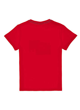 U.S. Polo Assn. Baskılı Kırmızı Erkek Çocuk T-Shirt PAMELKIDS