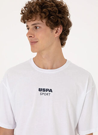 U.S. Polo Assn. Bisiklet Yaka Beyaz Erkek T-Shirt S-PURRY