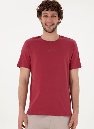 U.S. Polo Assn. Bisiklet Yaka Kırmızı Erkek T-Shirt LENHAR