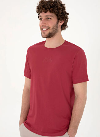 U.S. Polo Assn. Bisiklet Yaka Kırmızı Erkek T-Shirt LENHAR