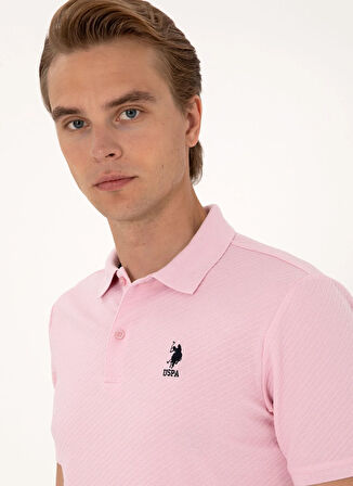 U.S. Polo Assn. Pembe Erkek Polo T-Shirt PURS