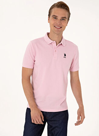 U.S. Polo Assn. Pembe Erkek Polo T-Shirt PURS
