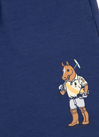 U.S. Polo Assn. Lastikli Bel Relaxed Açık Lacivert Erkek Çocuk Şort HOSTAN