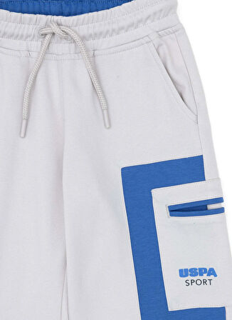 U.S. Polo Assn. Lastikli Bel Regular Fit Açık Gri Erkek Çocuk Şort S-LENDKIDS