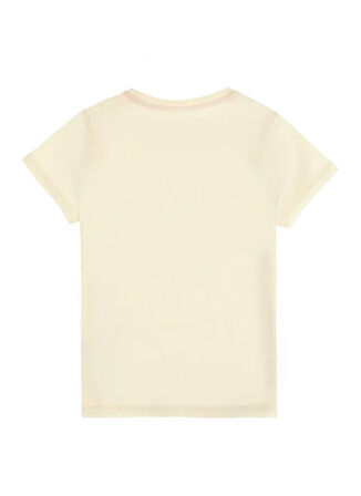 U.S. Polo Assn. Baskılı Krem Erkek Çocuk T-Shirt SENKAKIDS