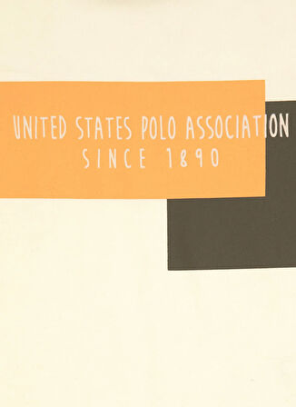 U.S. Polo Assn. Baskılı Krem Erkek Çocuk T-Shirt SENKAKIDS