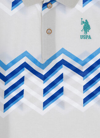 U.S. Polo Assn. Desenli Açık Gri Erkek Çocuk T-Shirt ZORKAKIDS