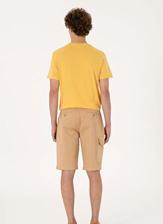 U.S. Polo Assn. Normal Bel Comfort Fit Kahve Erkek Bermuda Şort NASGAR