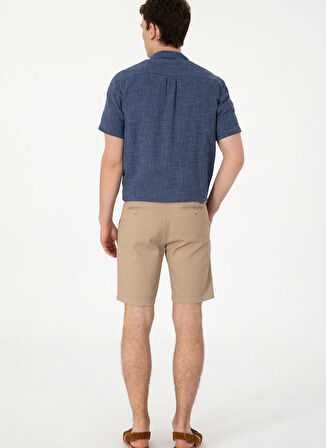 U.S. Polo Assn. Normal Bel Regular Fit Açık Haki Erkek Bermuda Şort NESTA
